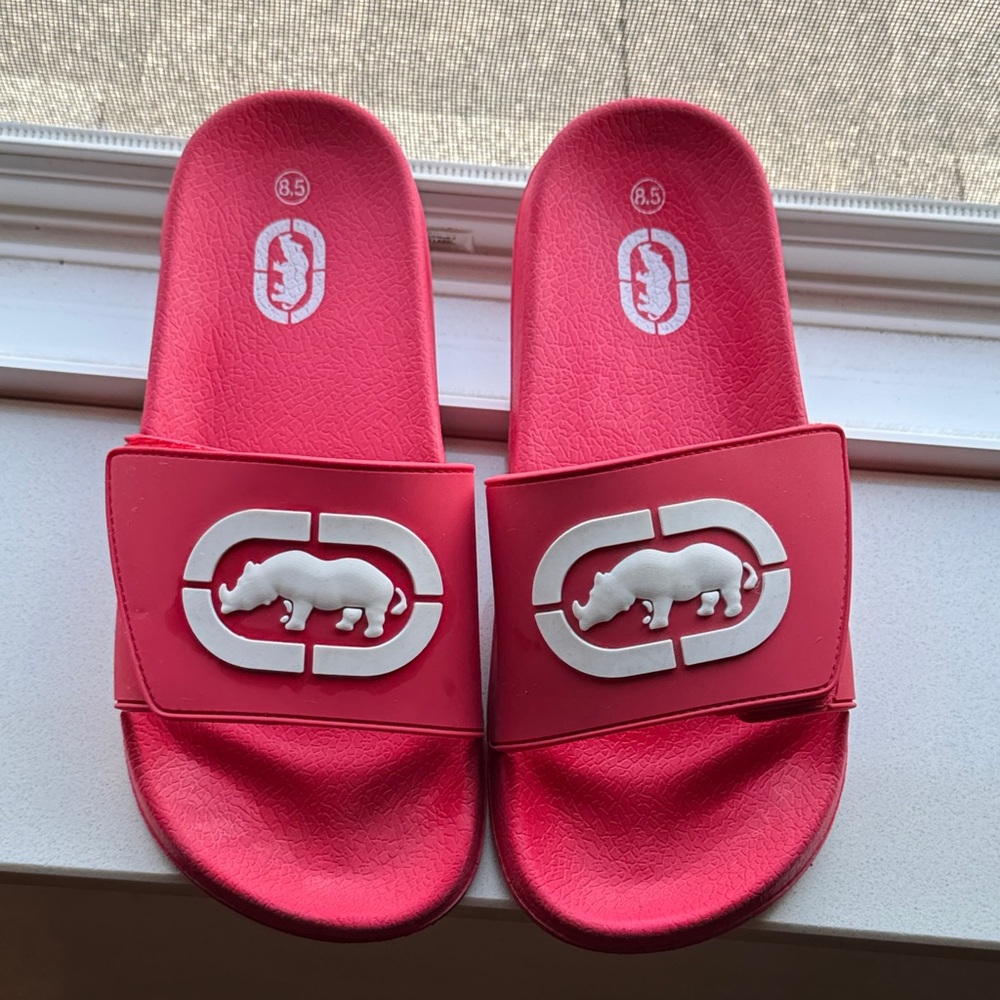 ECKO UNLTD. 3D Logo Red Slides UNISEX